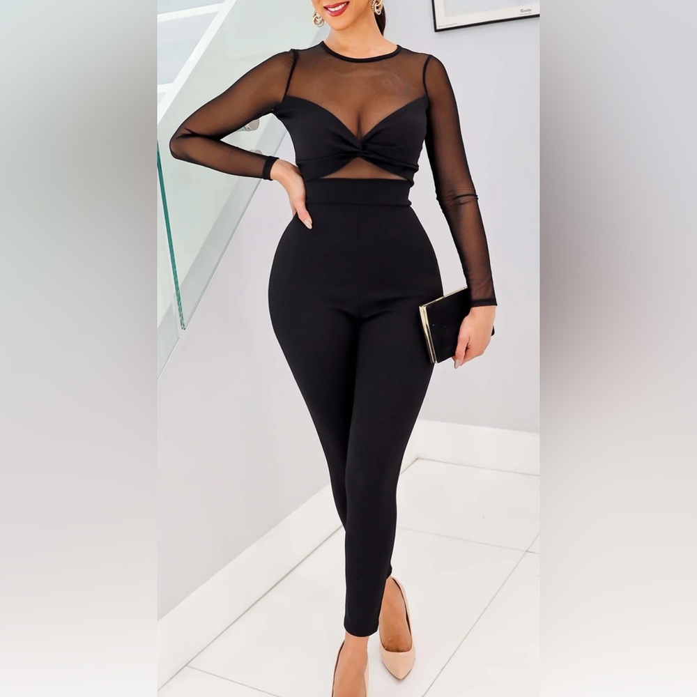 Black jumpsuit long sleeve